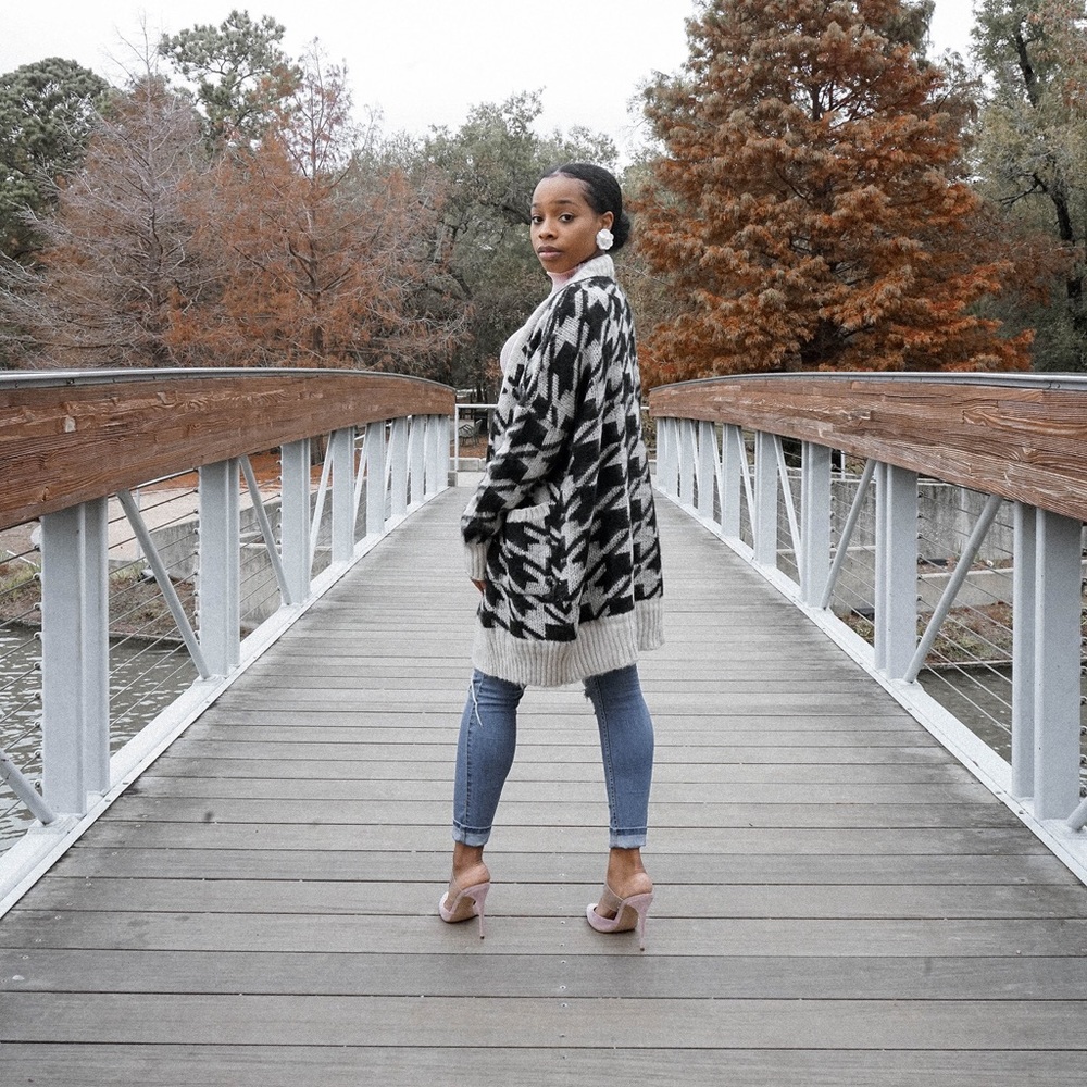 Houndstooth Soft Cardigan
